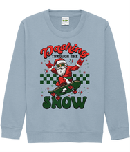 Load image into Gallery viewer, Get ready for a jolly ride into the holiday season with our "Santa Dashing Through the Snow on a Skateboard" sweater!