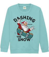 Load image into Gallery viewer, 🎅🛹 Get ready to witness the most epic ride of the season with our "Santa Dashing Through the Snow on a Skateboard" sweater!