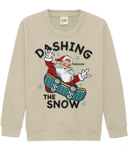Load image into Gallery viewer, 🎅🛹 Get ready to witness the most epic ride of the season with our "Santa Dashing Through the Snow on a Skateboard" sweater!