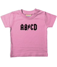 Load image into Gallery viewer, Organic Cotton Soft Toddler T&#39;shirt, ABCD Born to Rock!
