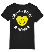 Load image into Gallery viewer, Organic Cotton Junior T Shirt, Daughter Of A Raver :)