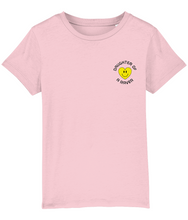 Load image into Gallery viewer, Also Printed on the Back! Organic Cotton Junior T Shirt, Daughter Of A Raver :)