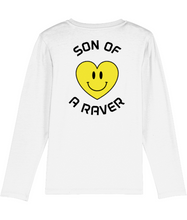 Load image into Gallery viewer, Long Sleeve T Shirt, 100% Organic Soft Cotton, Son Of A Raver!
