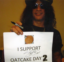 Load image into Gallery viewer, In this Print, celebrate the legend that is Slash and the amazing delicacy of Oatcakes!
