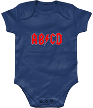 Load image into Gallery viewer, Soft Organic Cotton Baby Grow, ABCD Let&#39;s Rock!

