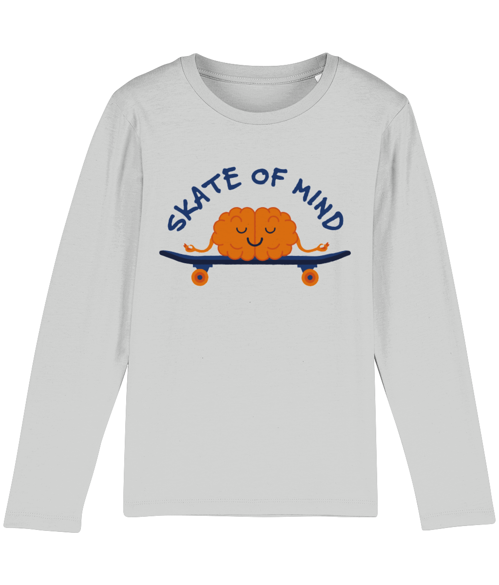 Long Sleeve T Shirt, 100% Organic Soft Cotton, It's just a 'Skate Of Mind'