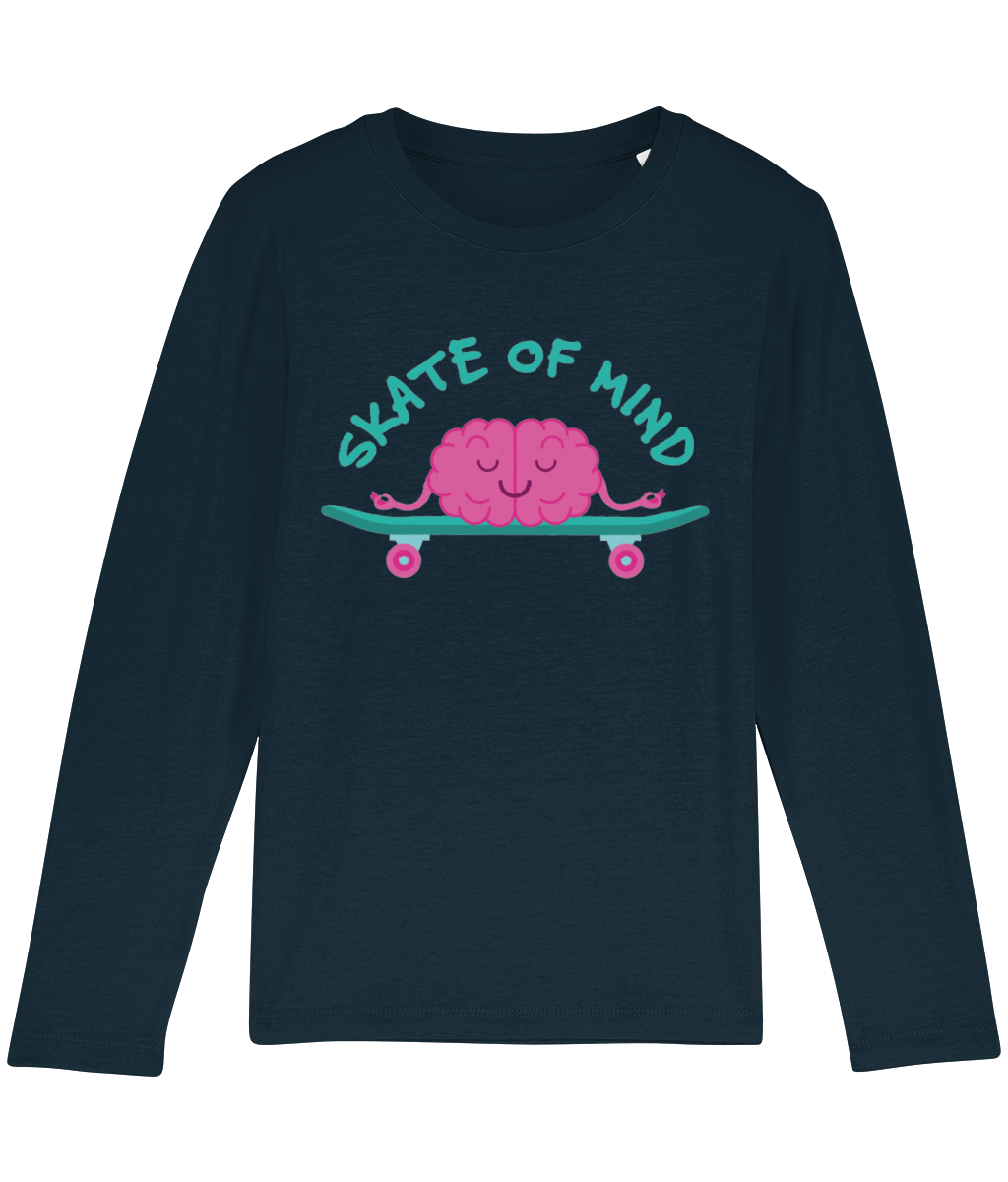 Long Sleeve T Shirt, 100% Organic Soft Cotton, it's just a 'Skate Of Mind'