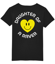 Load image into Gallery viewer, Organic Cotton Junior T Shirt, Daughter Of A Raver :)
