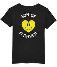 Load image into Gallery viewer, Organic Cotton Junior T Shirt, Son Of A Raver :)
