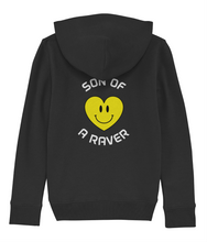 Load image into Gallery viewer, Organic Cotton Junior Hoodie, Son Of A Raver :)
