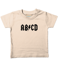 Load image into Gallery viewer, Organic Cotton Soft Toddler T&#39;shirt, ABCD Born to Rock!
