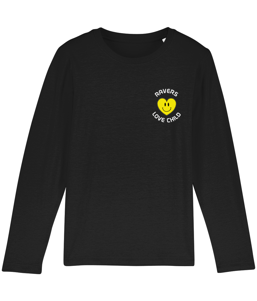 Long Sleeve T Shirt, 100% Organic Soft Cotton, Ravers Love Child!