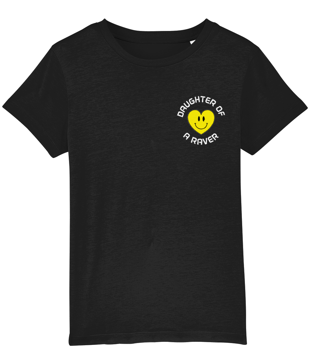 Organic Cotton Junior T Shirt, Daughter Of A Raver :)