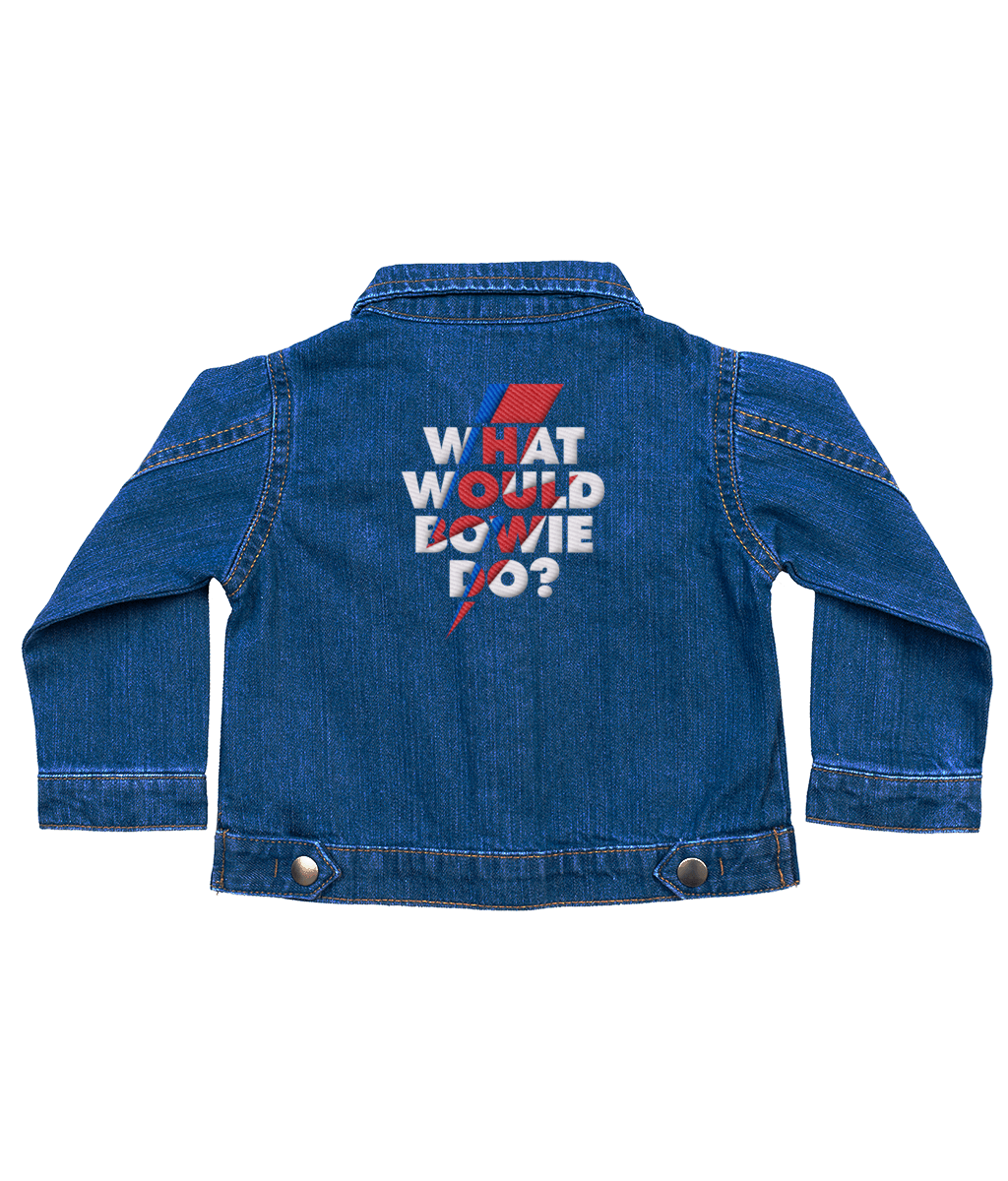 Organic Cotton Embroidered Denim Jacket, What Would Bowie Do?