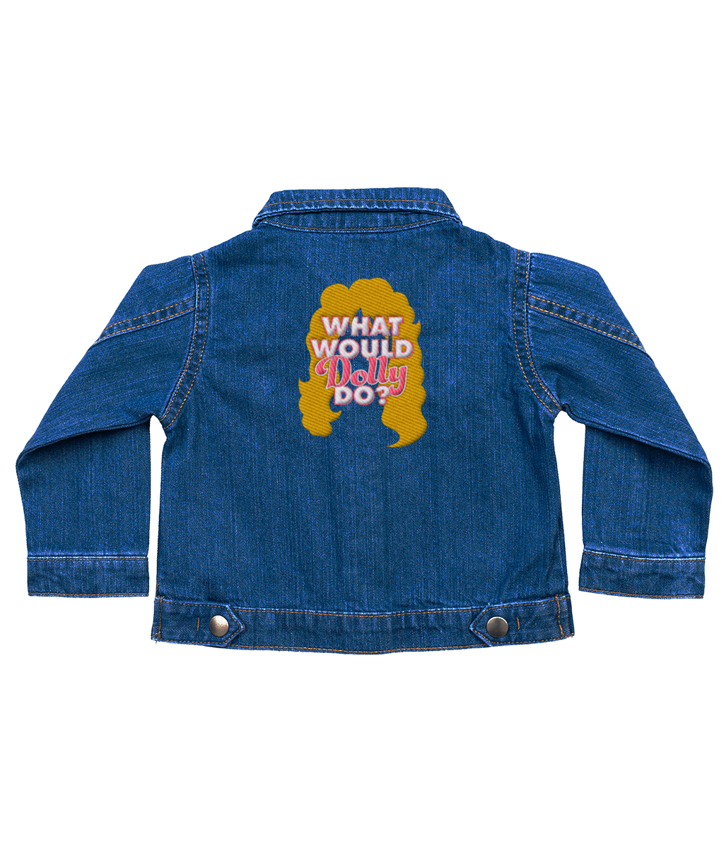 Organic Cotton Embroidered Denim Jacket, What Would Dolly Do?