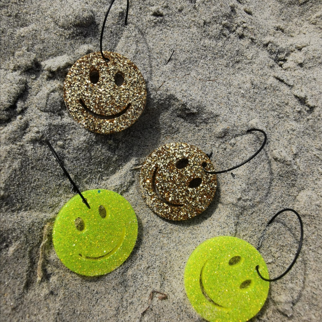 House of Leopards Smiley Face Earrings