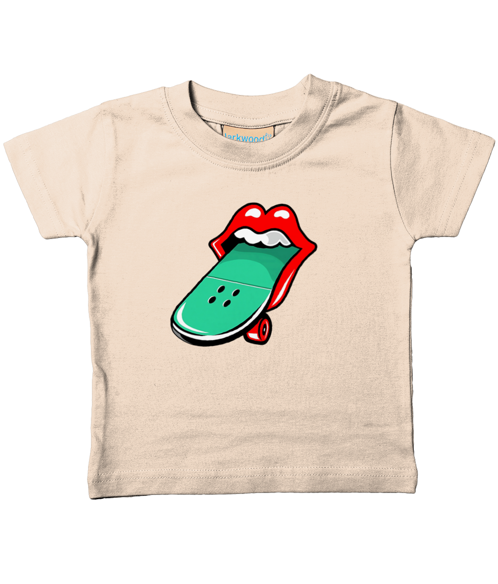 Rock and Roll, Mixing Iconic Rock and Awesome Skate Design, Organic Cotton Toddler Tee