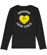 Load image into Gallery viewer, Long Sleeve T Shirt, 100% Organic Soft Cotton, Ravers Love Child!
